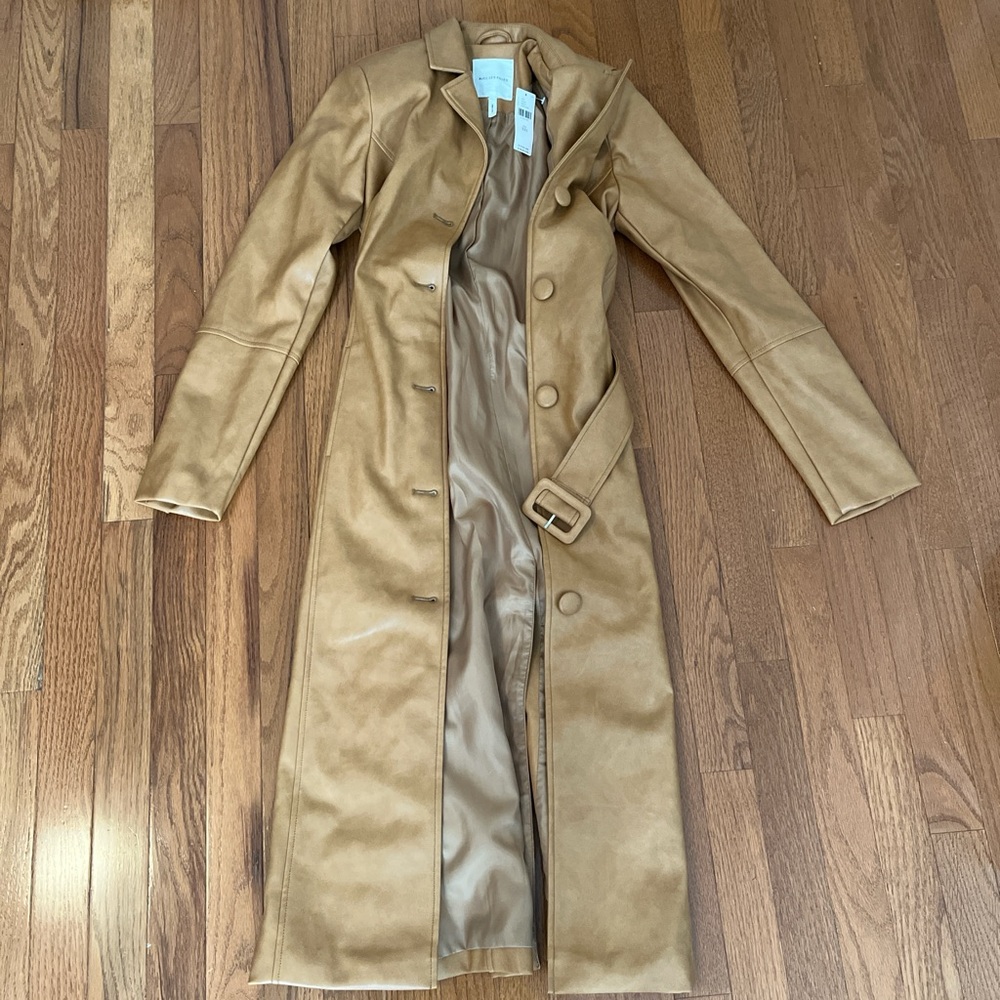 Avec Les Filles Camel Trench Coat